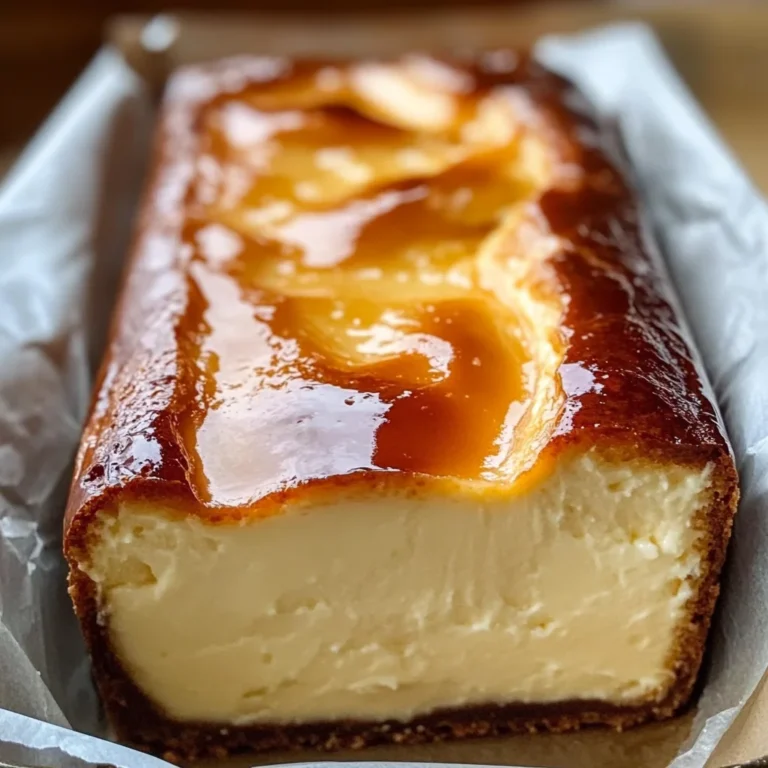 Burnt Basque Cheesecake in a Loaf Pan