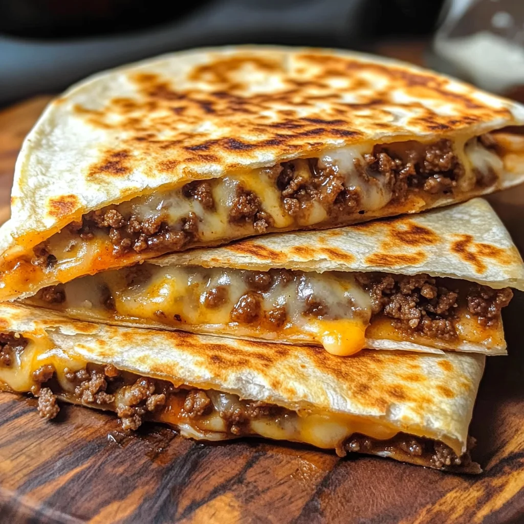Cheesy Ground Beef Quesadillas Recipe is a must-try!