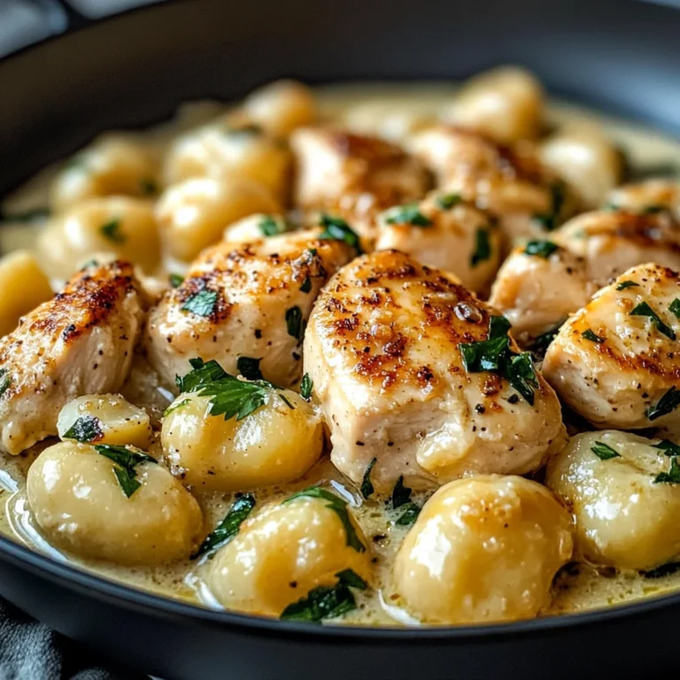 Creamy Garlic Chicken Gnocchi Skillet