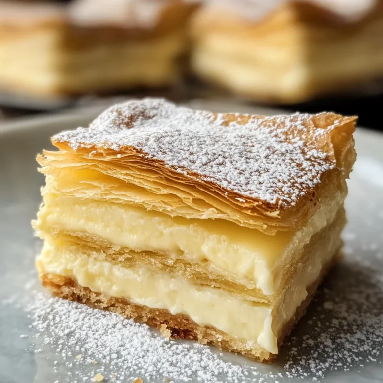 Creamy Vanilla Slice with Flaky Puff Pastry