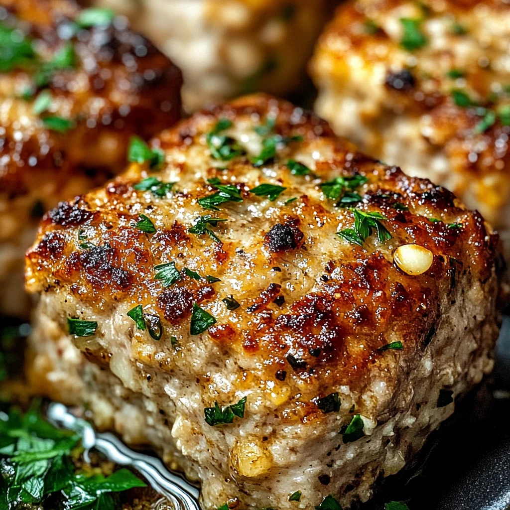 Garlic Parmesan Chicken Meatloaves
