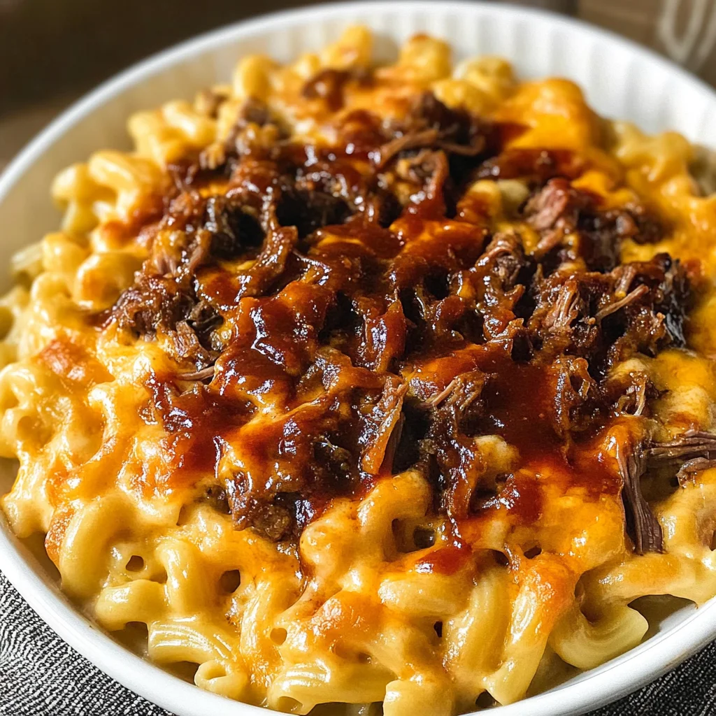 Pulled beef Mac and Cheese
