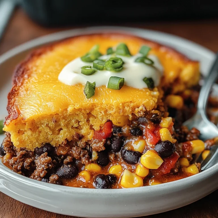 Southwest Beef Cornbread Casserole