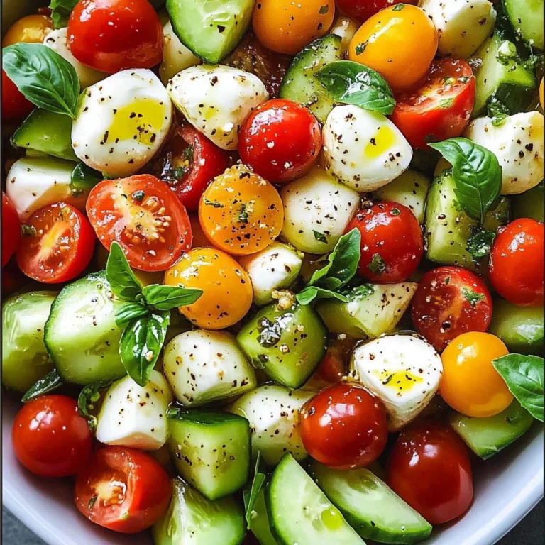Tomato Cucumber Mozzarella Salad
