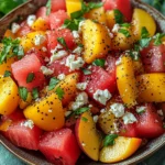Watermelon Peach Salad – A Refreshing Gourmet Salad