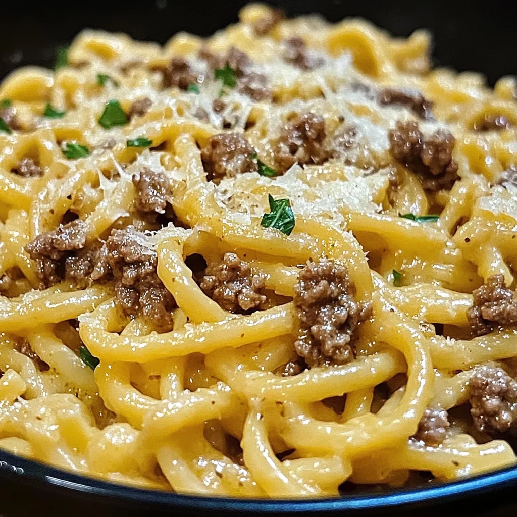Beef and Garlic Butter Pasta recipe