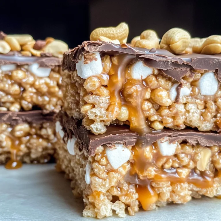 Caramel Peanut Rice Krispie Treats