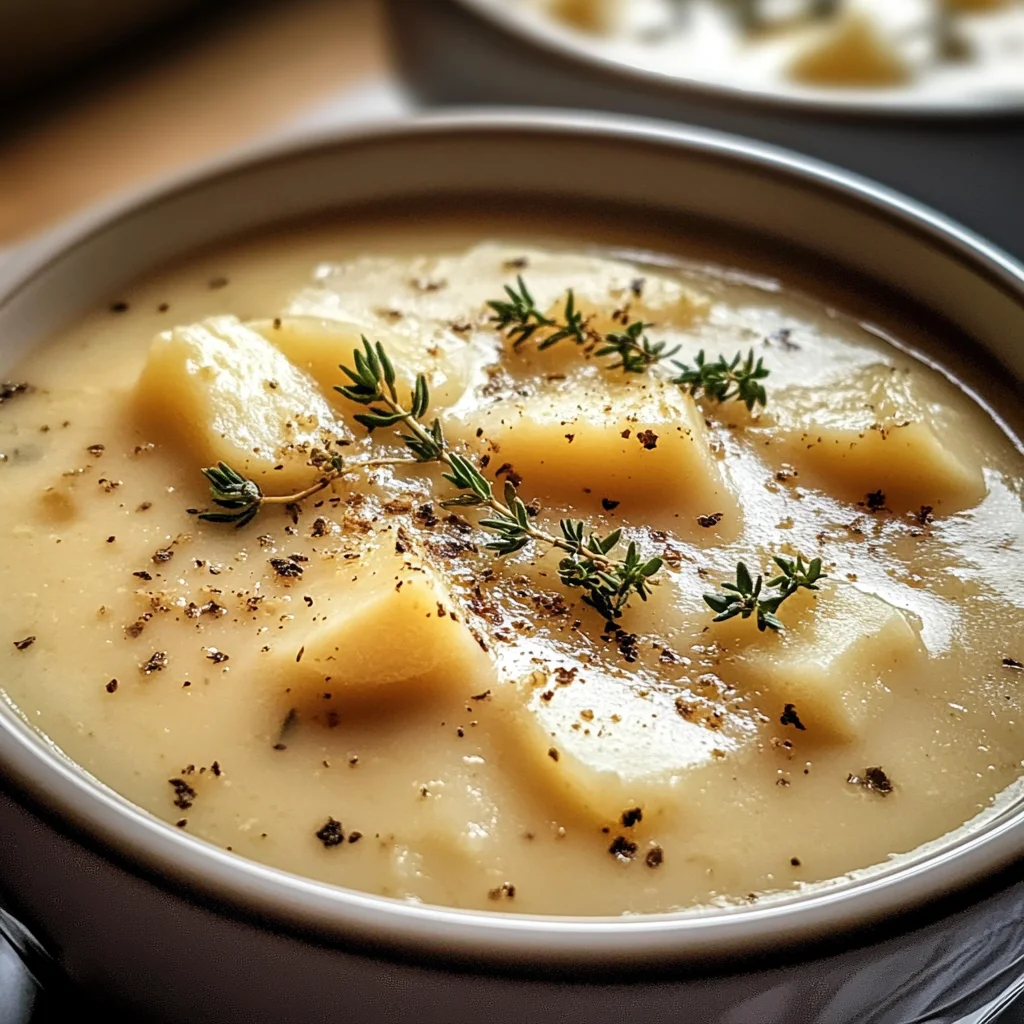 Cheddar Garlic Herb Potato Soup