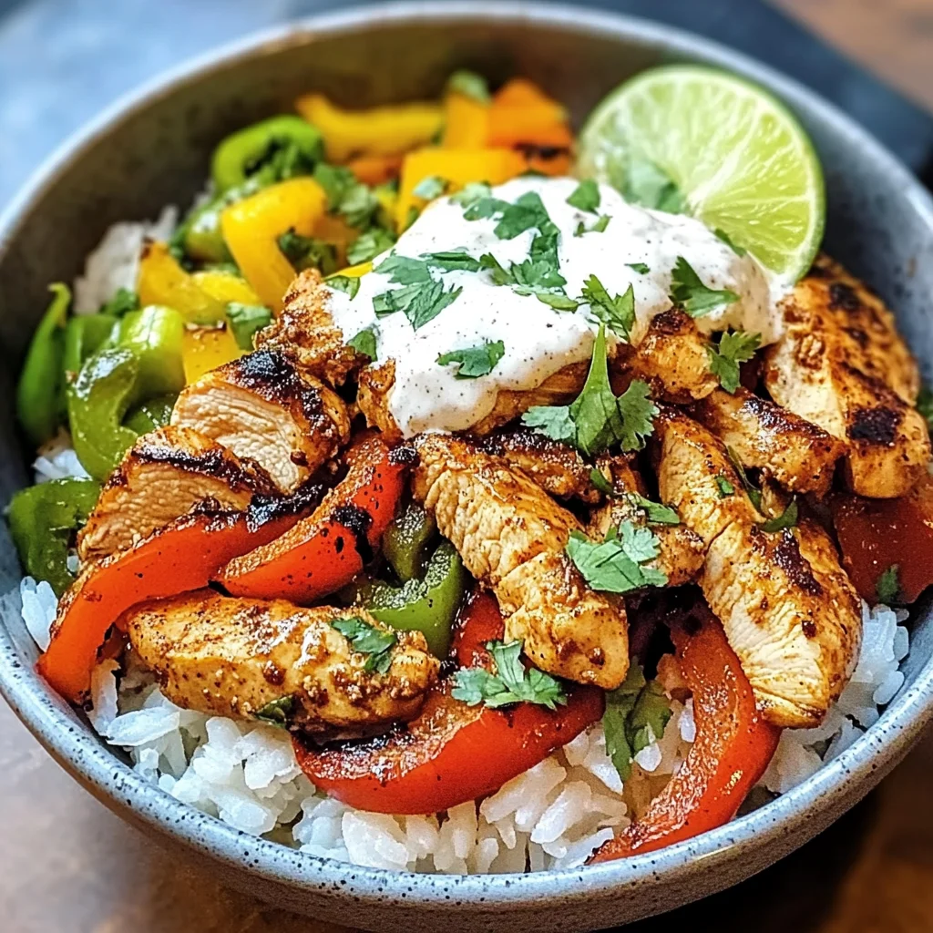Chicken Fajita Rice Bowls