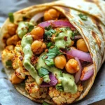 Chili Lime Chickpea Cauliflower Wrap Recipe