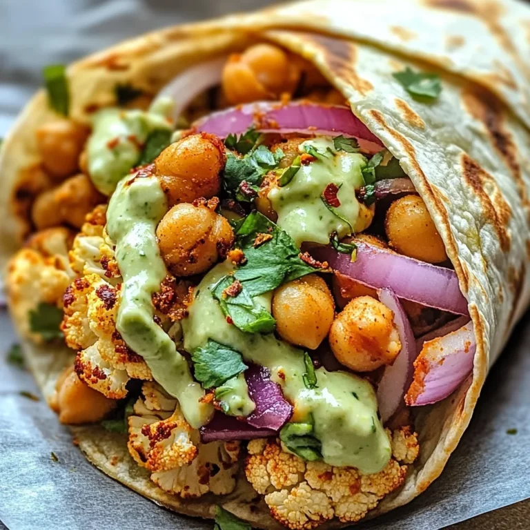 Chili Lime Chickpea Cauliflower Wrap Recipe