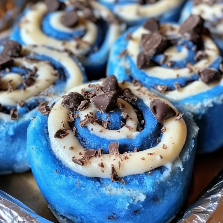 Cookie Monster Cinnamon Rolls Recipe