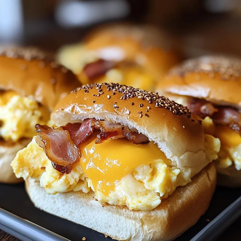 Crack Breakfast Sliders (Turkey Bacon Egg & Cheese)