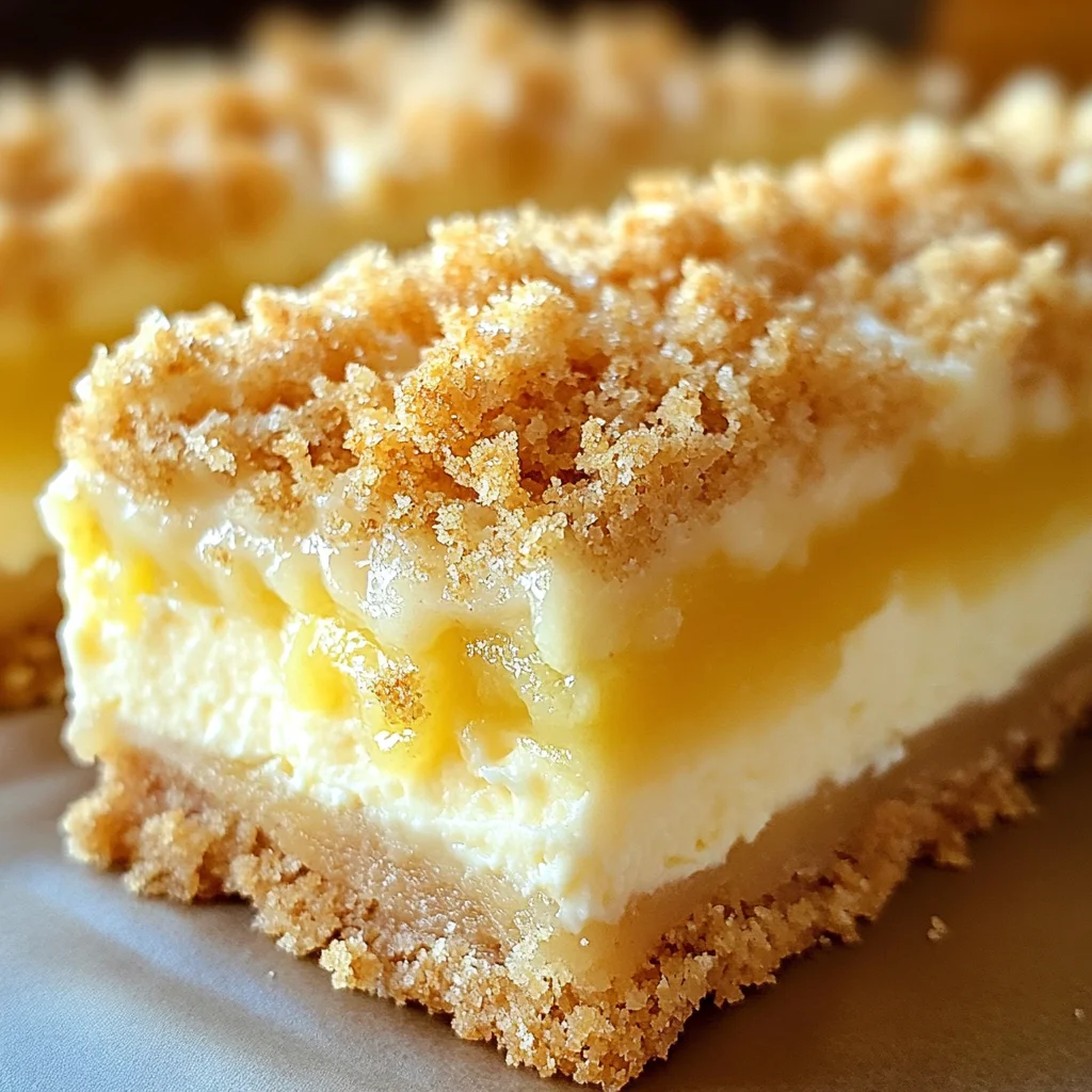 Creamy Lemon Cheesecake Crumb Bars Recipe