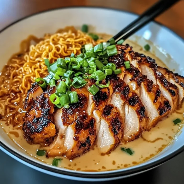Fiery Chicken Ramen with Creamy Garlic Sauce