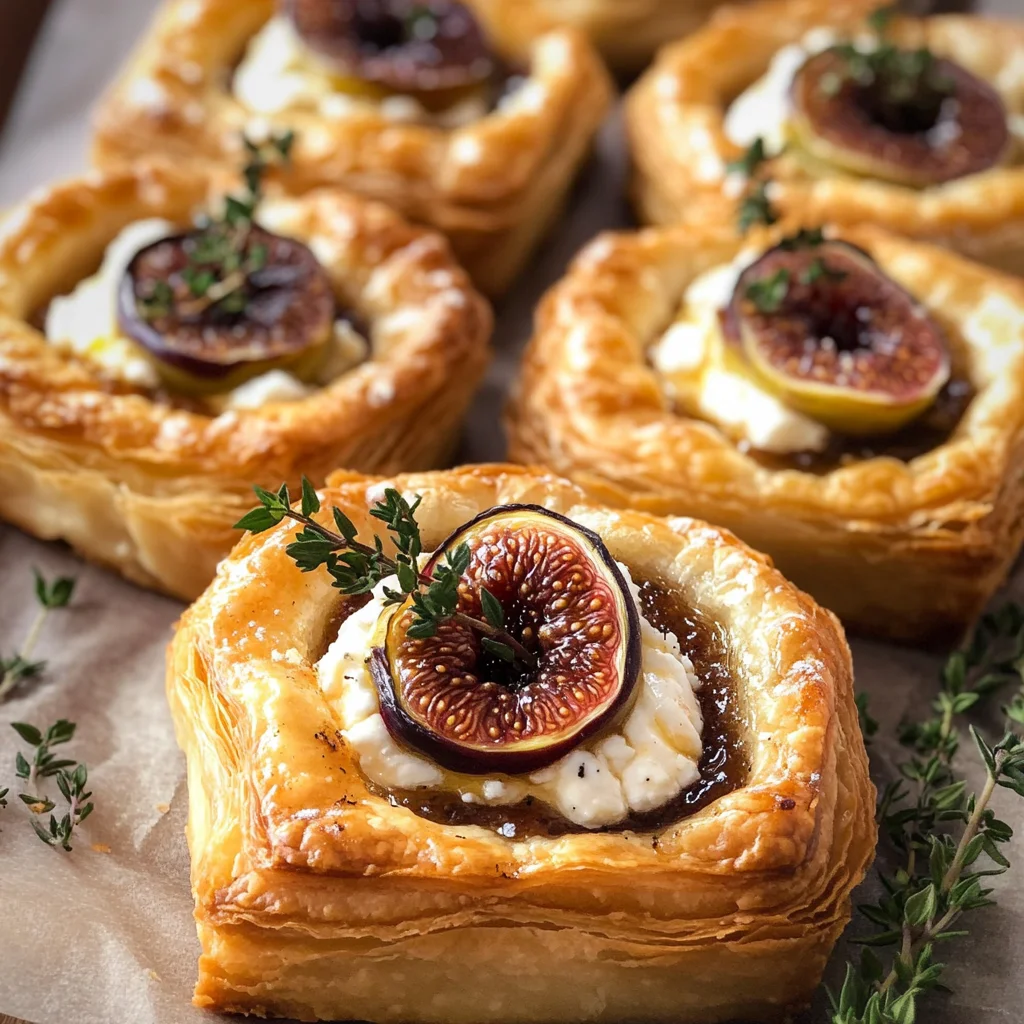 Goat Cheese and Fig Puff Pastry Tarts