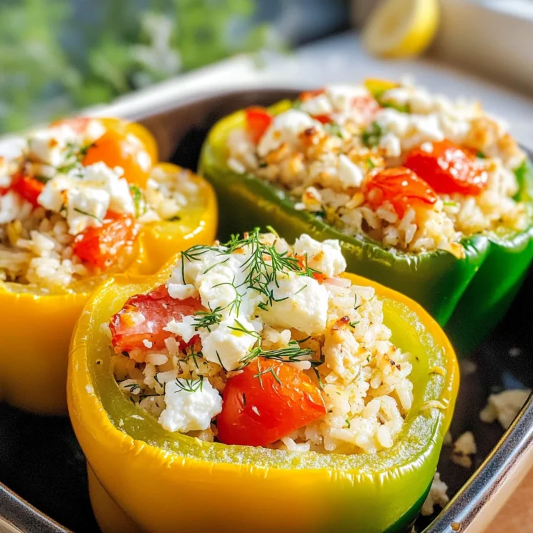 Greek Chicken Stuffed Peppers
