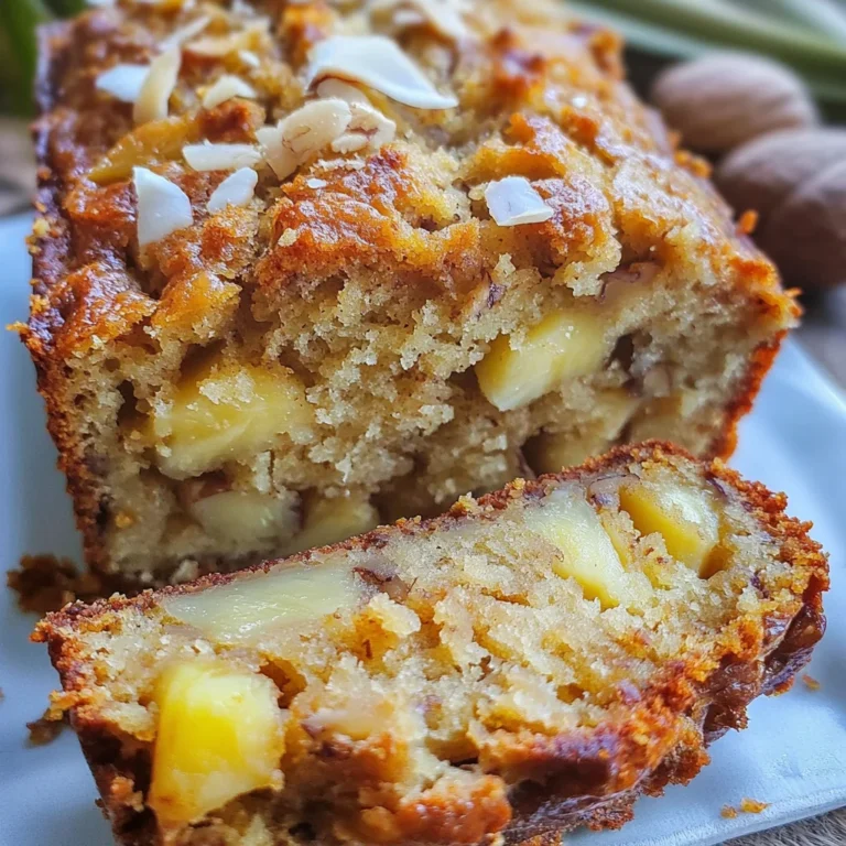 Hawaiian Banana Bread with Pineapple, Coconut & Macadamia Nuts