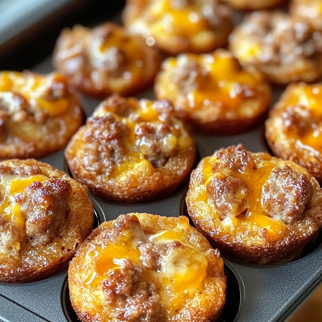 High-Protein Pancake Sausage Mini Muffins