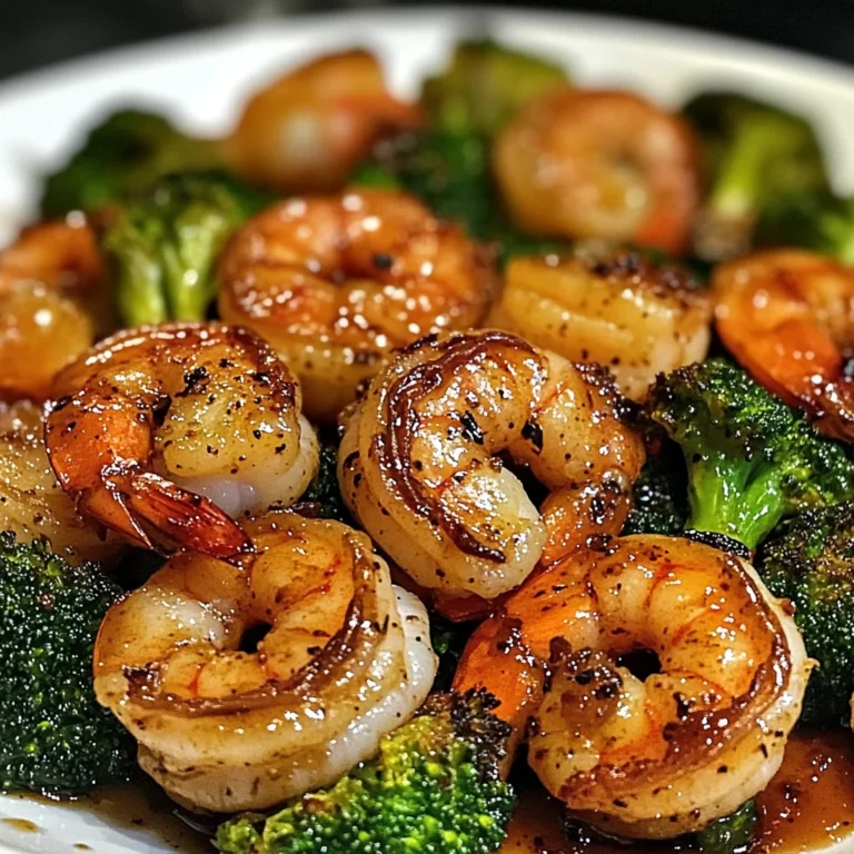 Honey Garlic Shrimp Roasted Broccoli