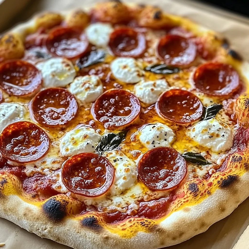 Hot Honey Pepperoni Ricotta Pizza : A Pizza Recipe