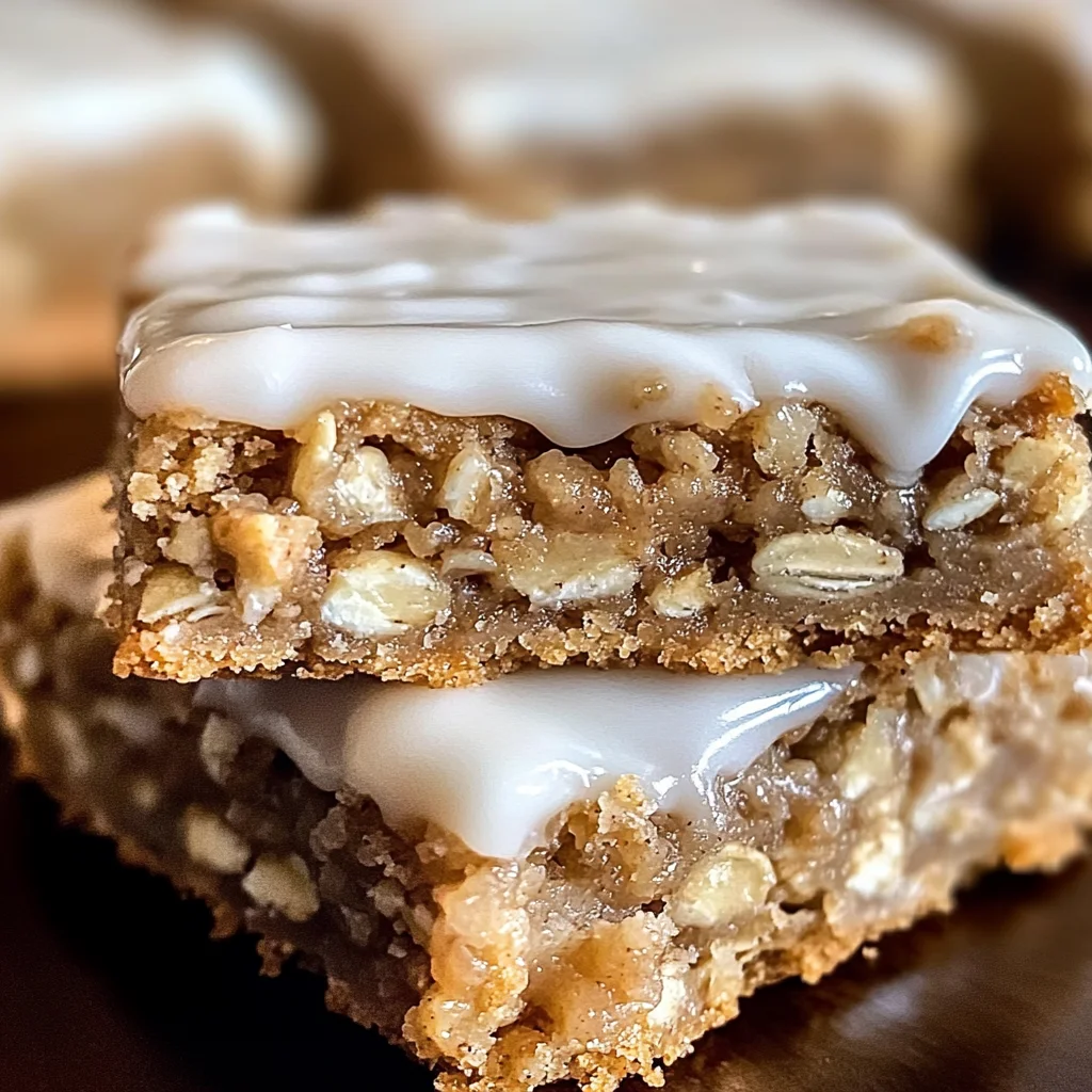 Iced Oatmeal Cookie Bar Recipe