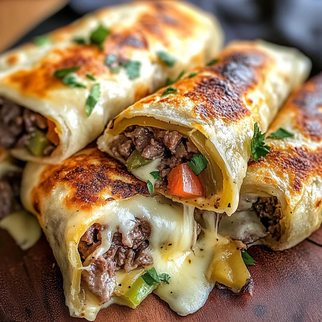 Keto Philly Cheesesteak Rolls