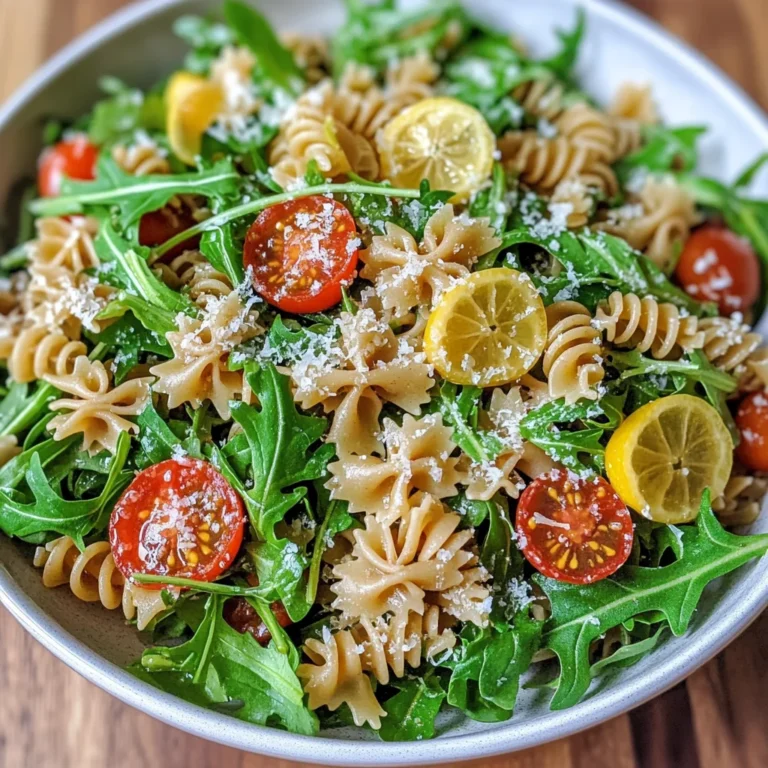 Lemon Arugula Pasta Salad