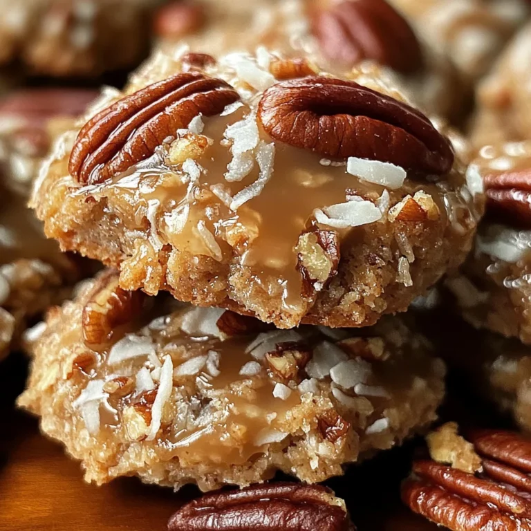 No-Bake Coconut Pecan Praline Cookies