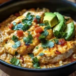 One Pot Queso Chicken and Rice : Easy Comfort Food