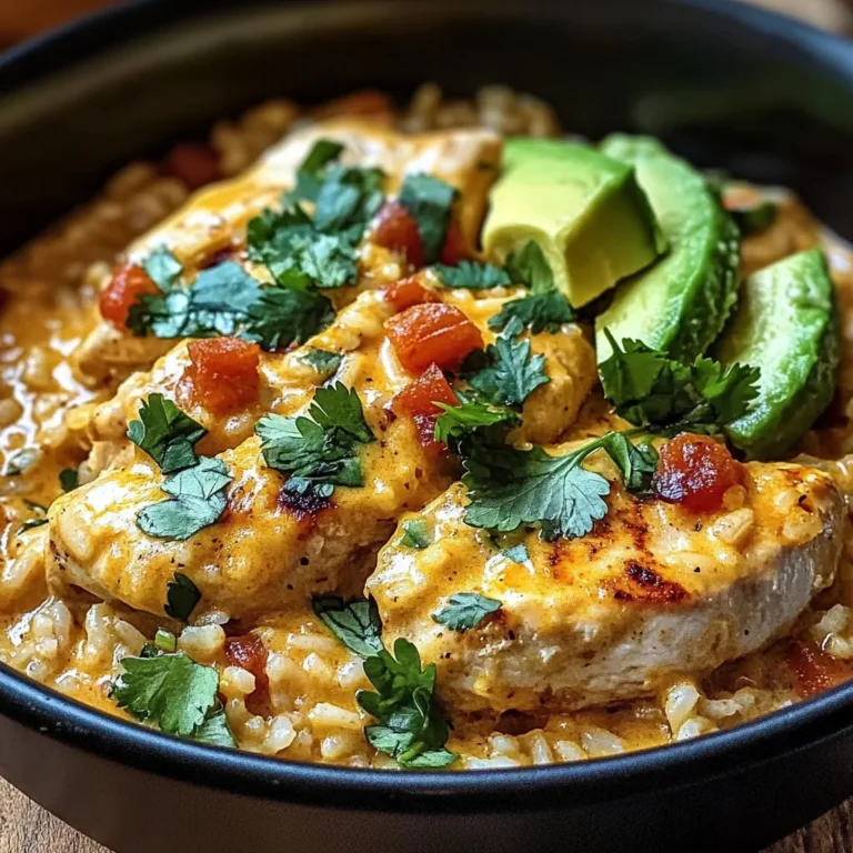 One Pot Queso Chicken and Rice : Easy Comfort Food