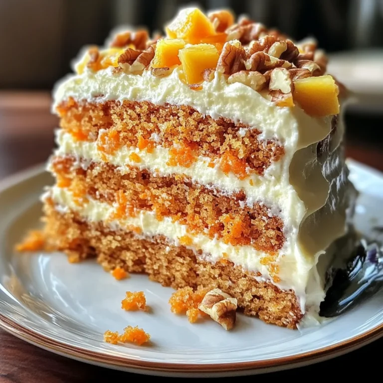 Pineapple Carrot Cream Cake : Moist & Tropical