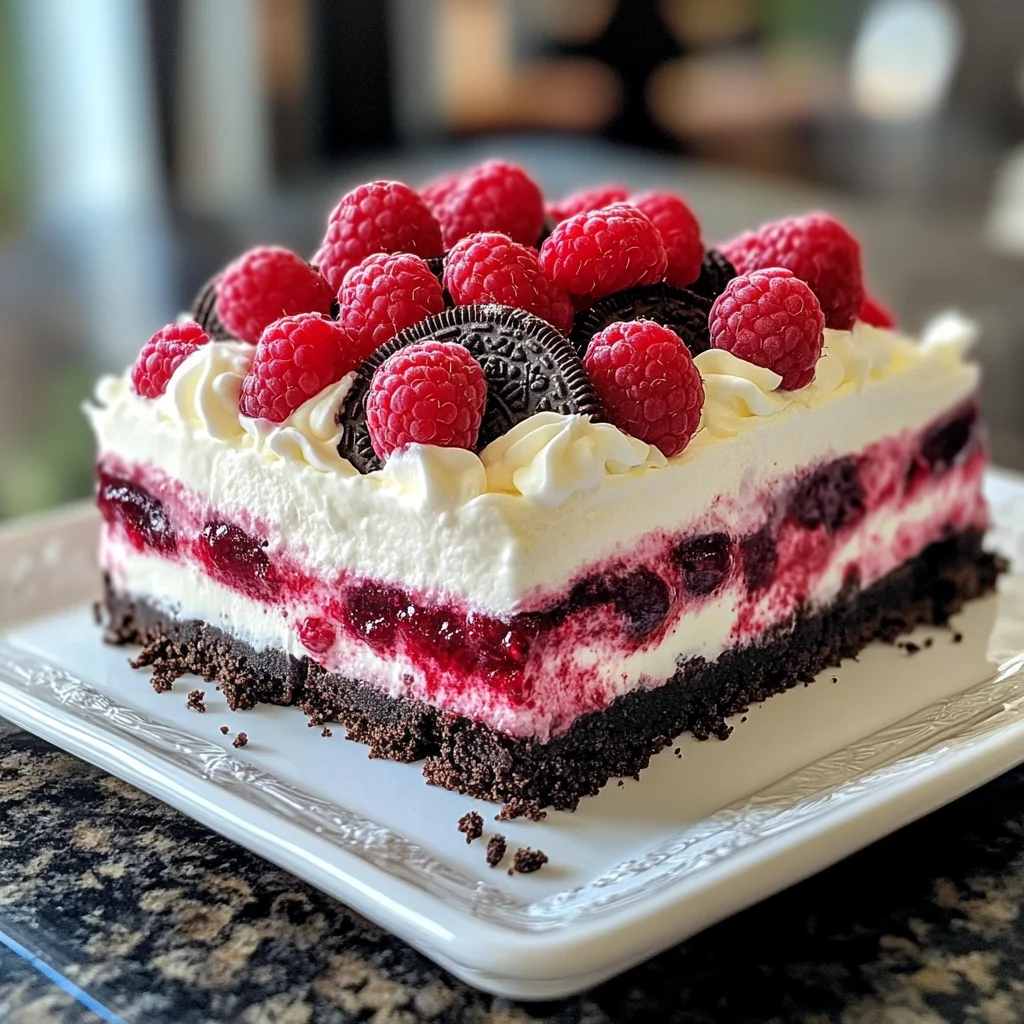 Raspberry Chocolate Lasagna Dessert