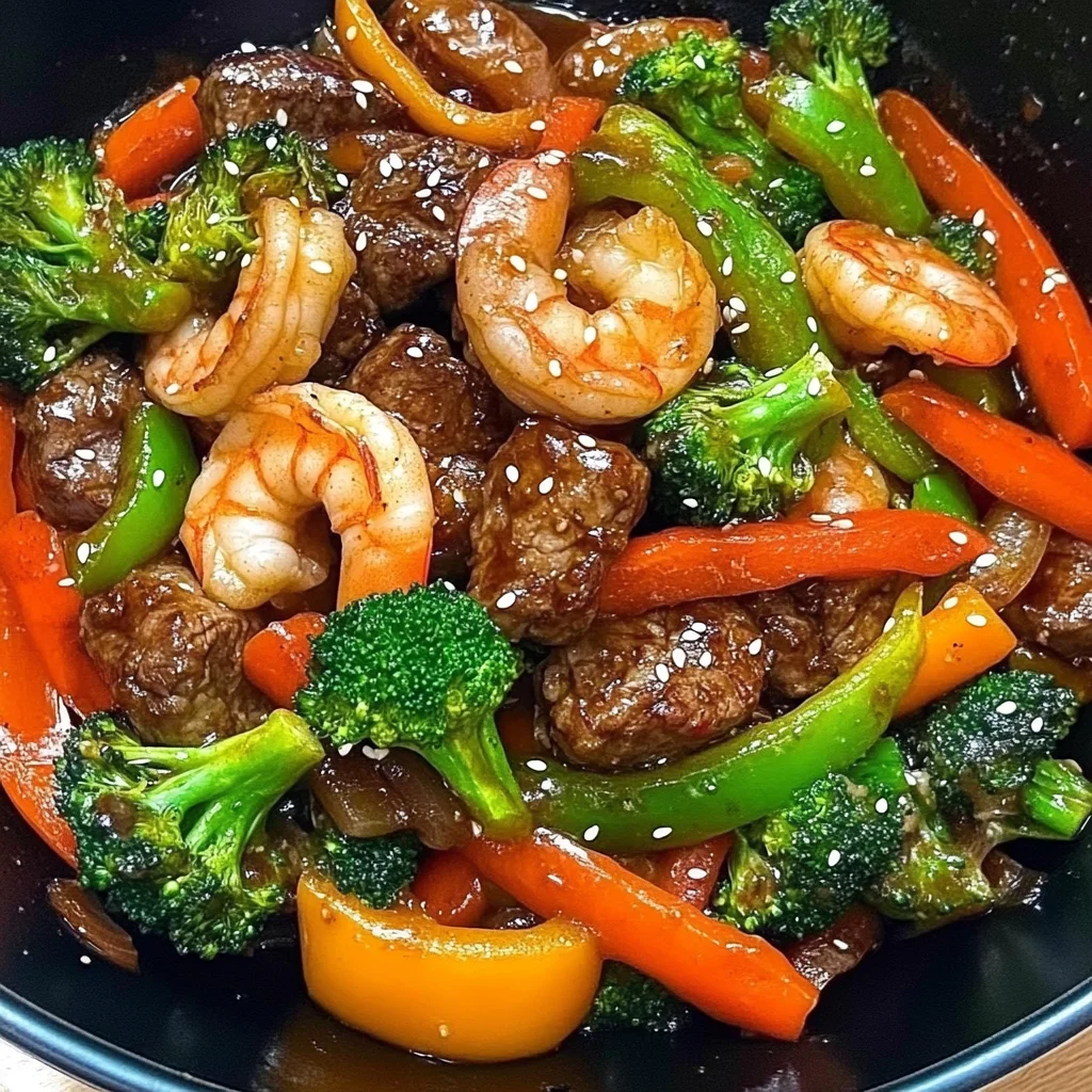 STEAK AND SHRIMP STIR FRY