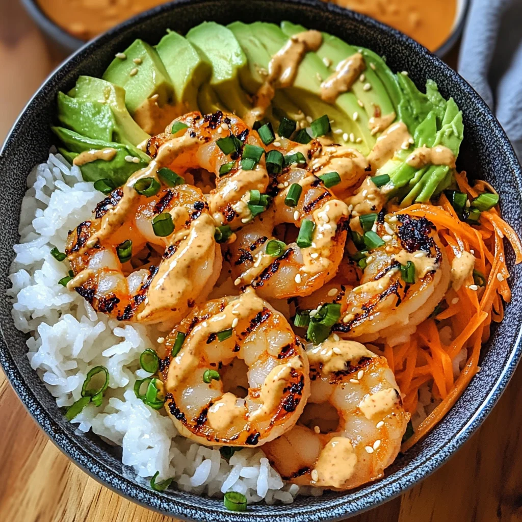 Shrimp Rice Bowls with Spicy Mayo