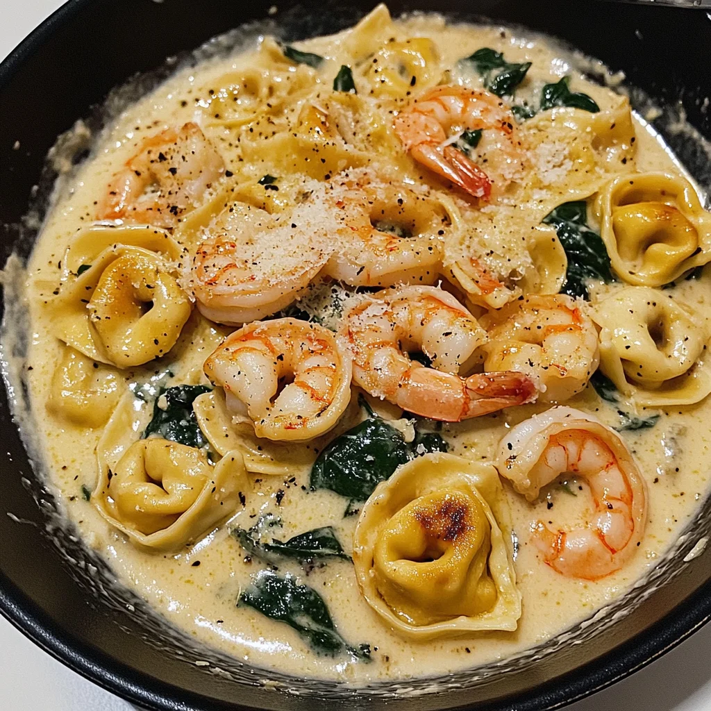 Shrimp Tortellini with Garlic Sauce