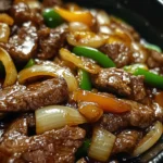 Sizzling Chinese Pepper Steak with Onions