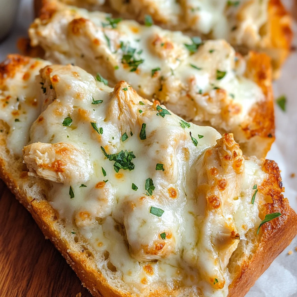 The Viral Chicken Alfredo Garlic Bread I'm Obsessed With
