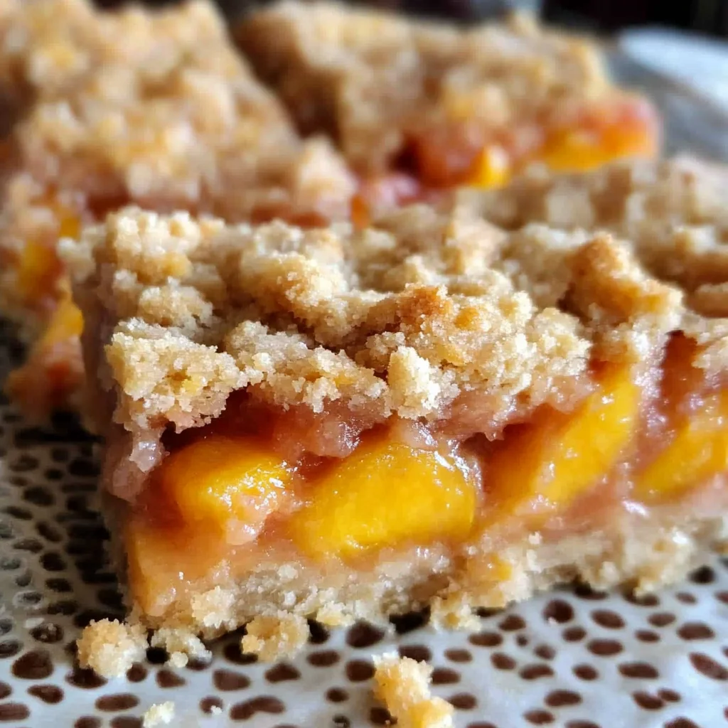 gluten free vegan peach crumb bars
