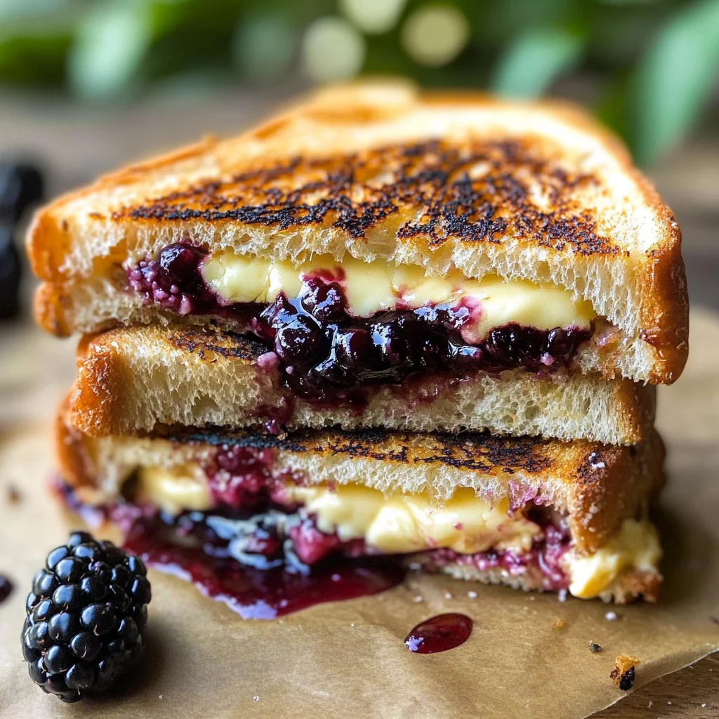 Balsamic Blackberry Brie Grilled Cheese