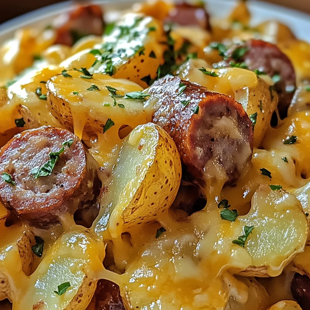 Cheesy Ranch Potatoes and Smoked Sausage