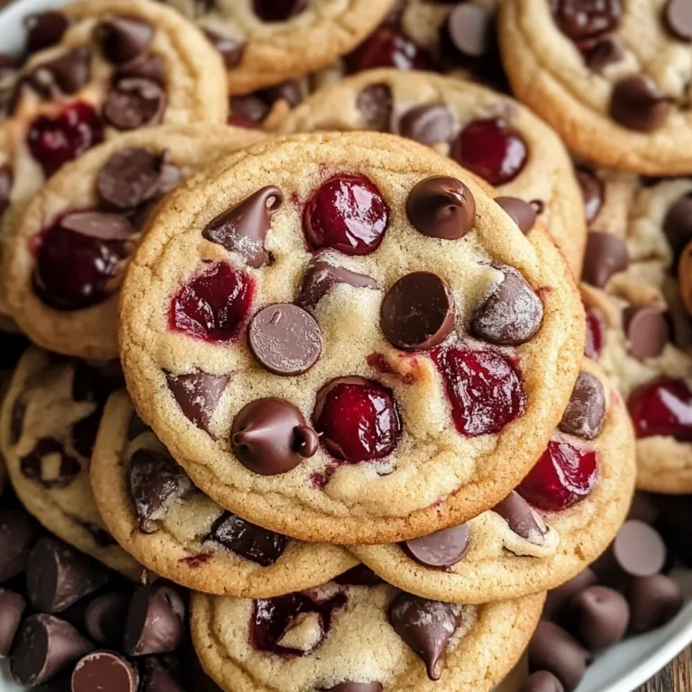 Cherry Chocolate Chip Cookies with Mocha Chips