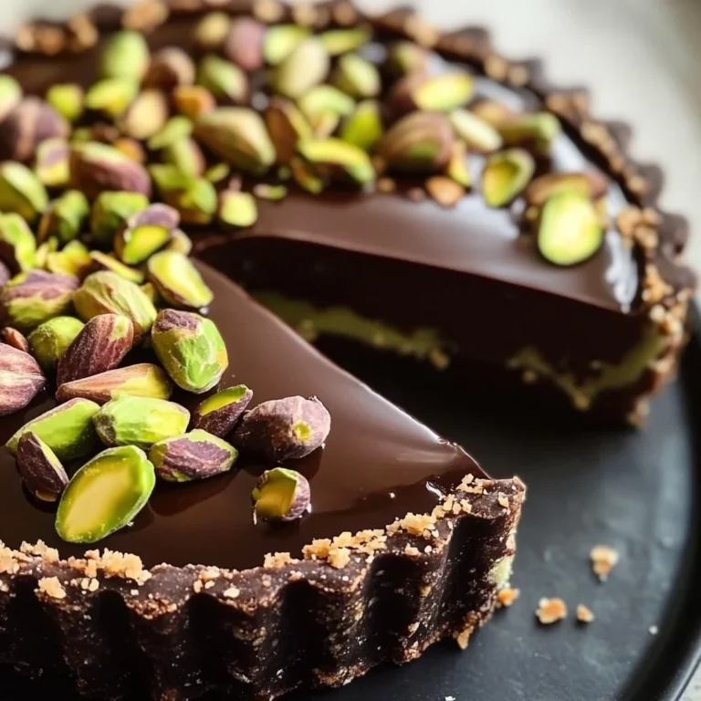 Chocolate Pistachio Ganache Tart Recipe