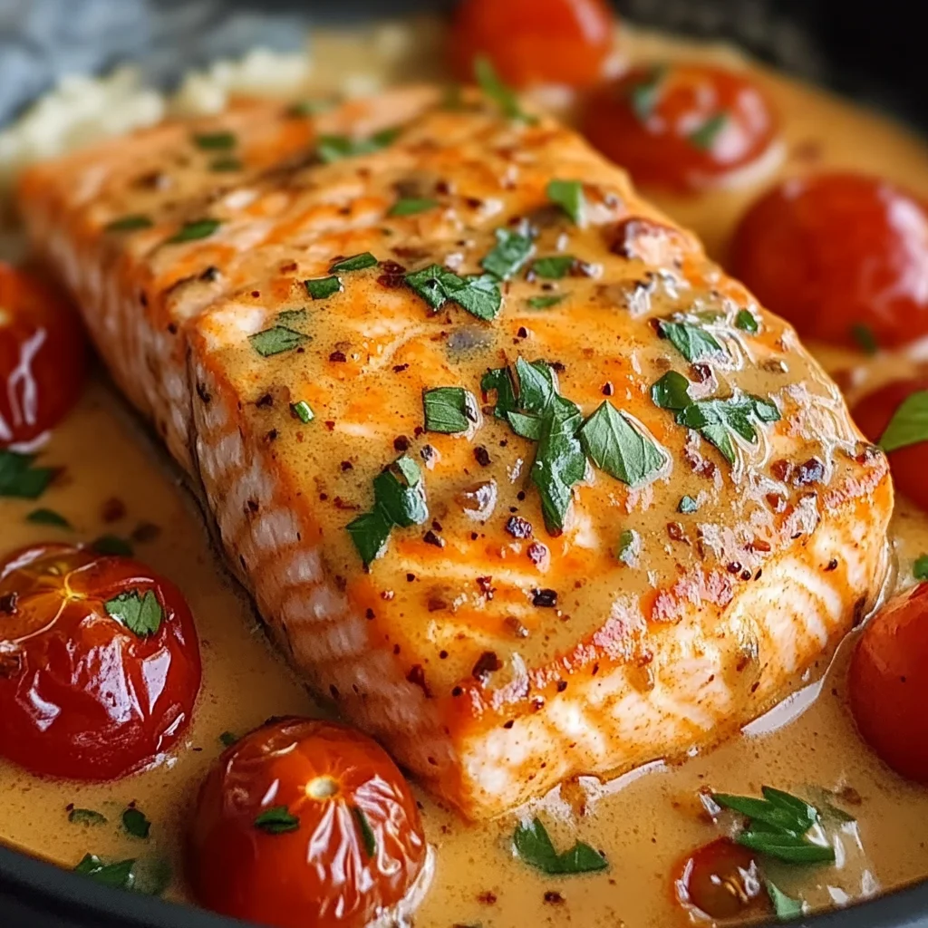 Creamy Roasted Red Pepper Salmon Recipe - Delicious & Easy