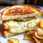 Crispy Dill Pickle Grilled Cheese Sandwich - theamazingfood