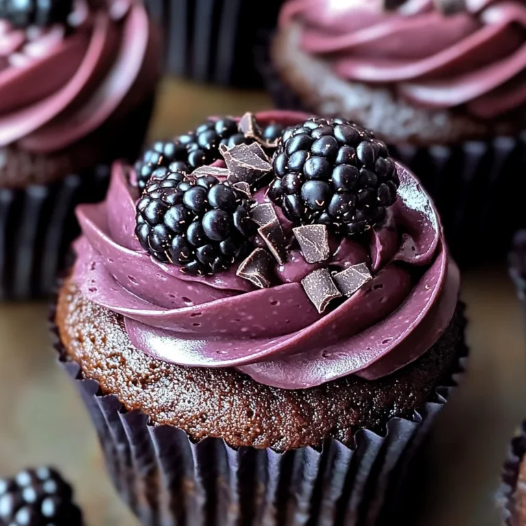 Dark Chocolate Blackberry Cupcakes: Indulge in a Decadent Dessert Delight