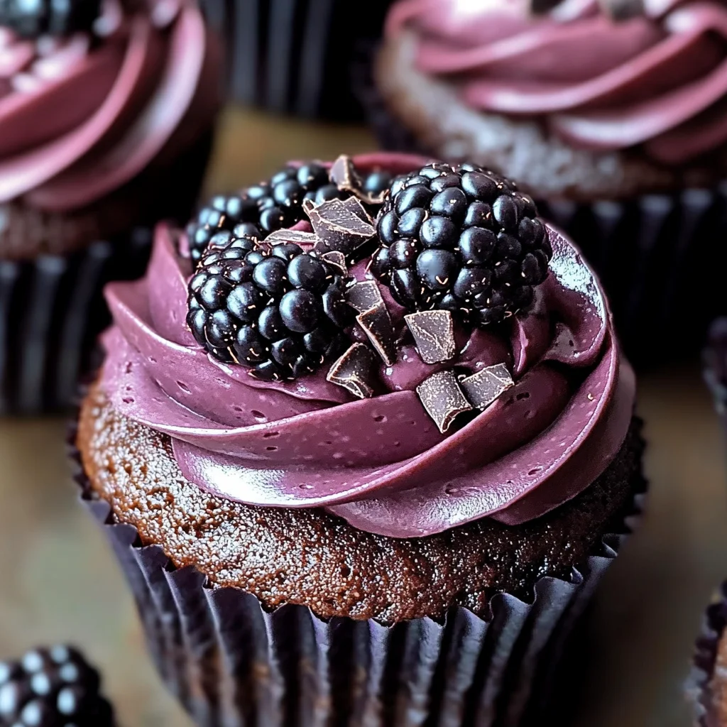 Dark Chocolate Blackberry Cupcakes: Indulge in a Decadent Dessert Delight