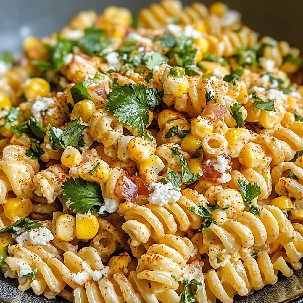 Easy Mexican Street Corn Pasta Salad