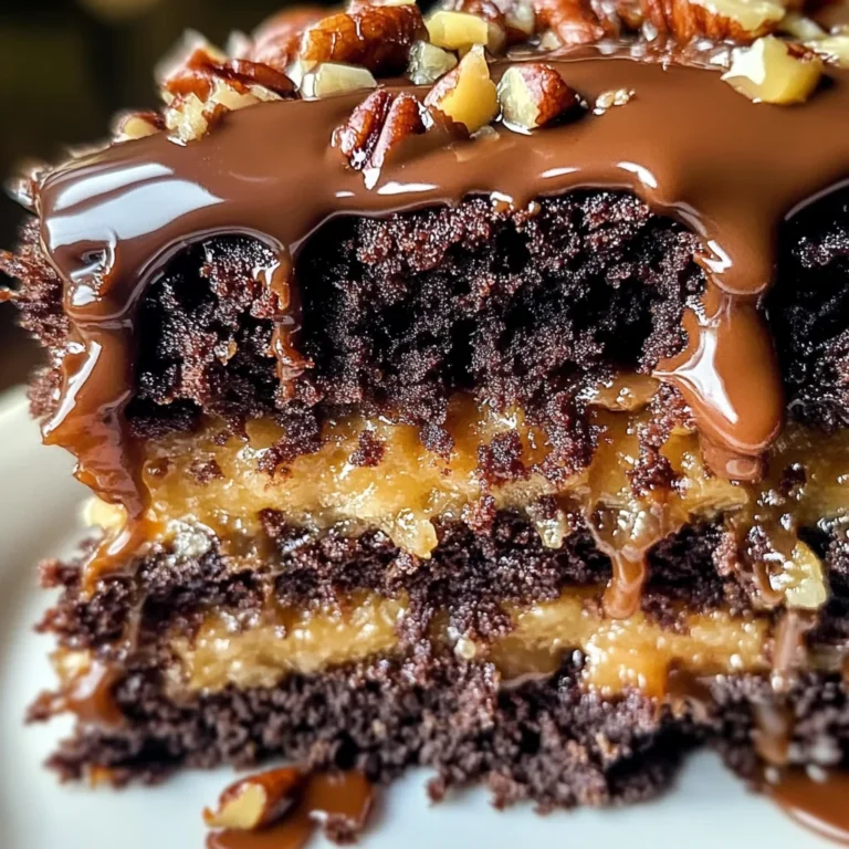 German Chocolate Poke Cake