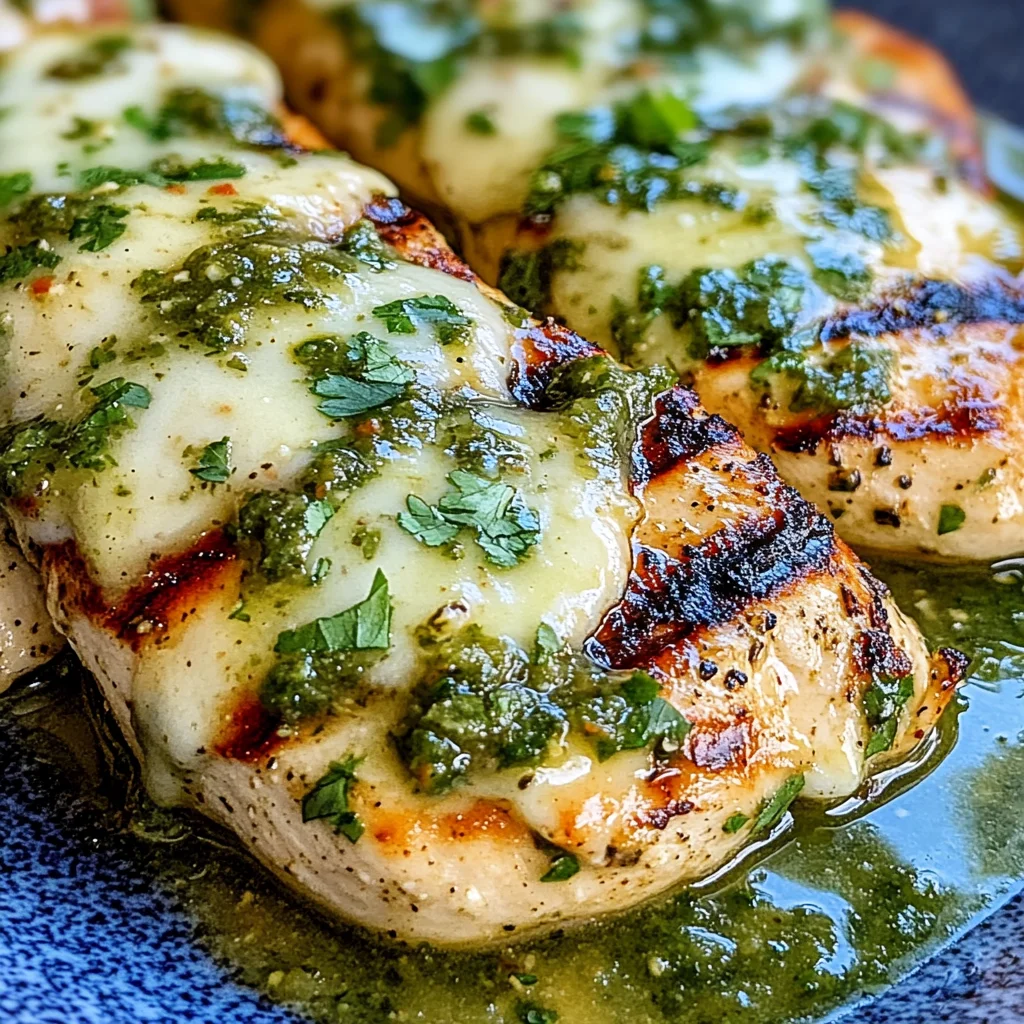 Grilled Salsa Verde Pepper Jack Chicken